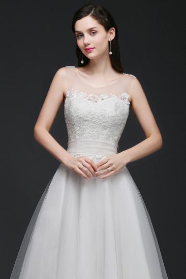 BAILEE | A-line Scoop Tulle Elegant Wedding Dress With Lace_3