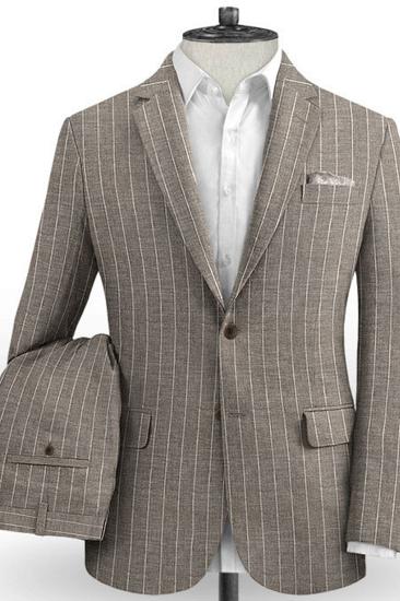 Trendy Striped Slim Fit Mens Suits Online | Latest Two Piece Business Tuxedos_2