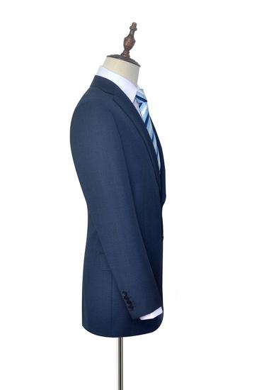Mens Classic Notch Lapel Navy Suit | Dark Blue Mens Suit for Groomsmen at_4