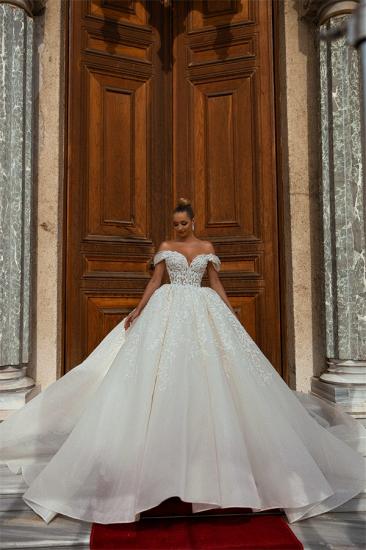 Luxurious Cathedral A-Line Lace Wedding Dress | Cheap Wedding Dresses