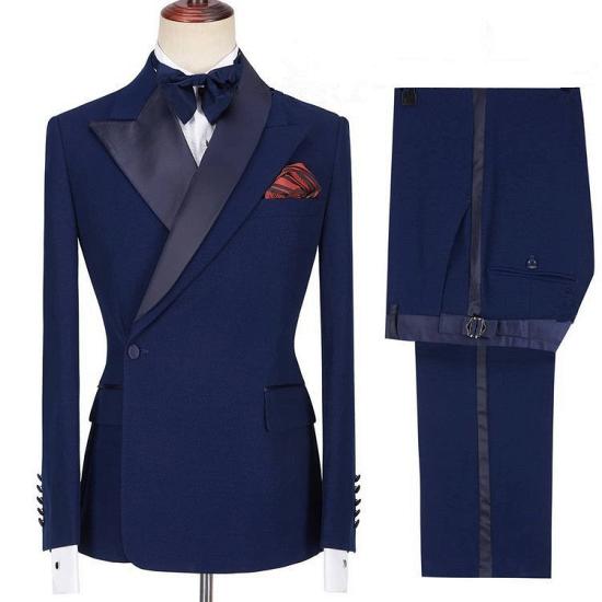 Jamarion Deep Navy Pointed Lapel Stylish Mens Prom Suit_3