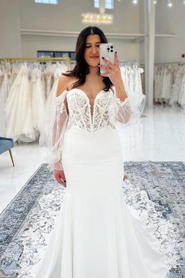 Designer Wedding Dresses with Sleeves Bridal Gowns Mermaid Lace