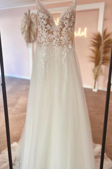 Elegant wedding dresses A line | Wedding dresses with lace_1