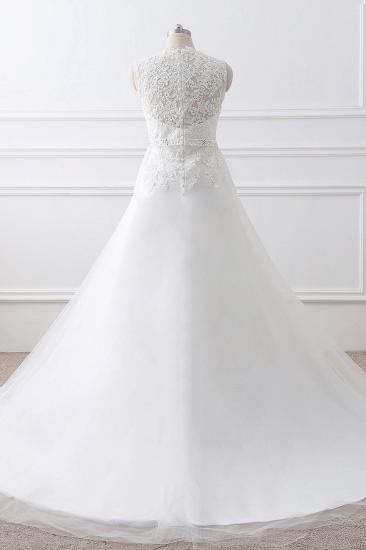 Princess V-neck Tulle Elegant Wedding Dress With Lace_2