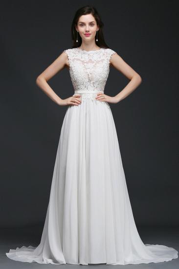ANNALISE | A-line Scoop Modest Wedding Dress With Lace Appliques