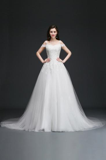 AMIA | A-line Off-the-Shoulder Tulle Elegant Wedding Dresses with Appliques
