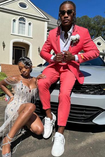 Tom Coral Notched Lapel Bespoke Prom Suits_1