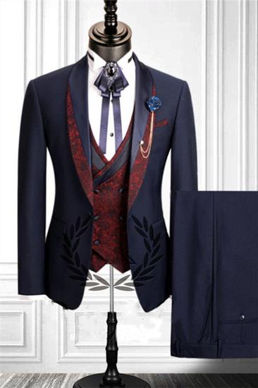 Navy Blue Dress Suit Mens Tuxedo | Groom Suit Dinner Fitted Suit