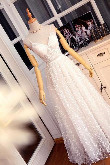 Bradyonlinewholesale Gorgeous Sweetheart Long Spaghetti Straps Wedding Dress Sleeveless Appliques Bridal Gowns On Sale_3