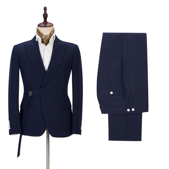 Maxwell Navy Blue Pointed Lapel Mens Suit Online_3