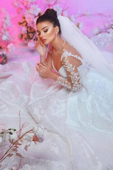 Beautiful Wedding Dresses Glitter With Sleeves Wedding Dresses Princess_2