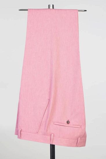 Roy Pink Peaked Lapel Double Breasted Prom Suits_4
