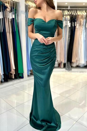 Dark Green Long Evening Dresses | Simple prom dresses cheap_3
