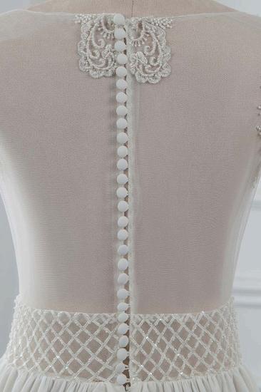 Bradyonlinewholesale Sexy Jewel Sleeveless Chiffon Wedding Dresses See Through Top Bridal Gowns On Sale_5