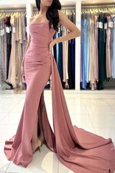 Dusty Pink Evening Dresses Long | Simple prom dresses cheap_2