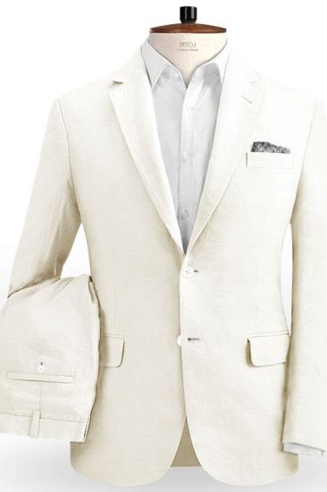 Ivory New Luxury Mens Suit | Summer Slim Fit Mens Suit Mens Business Jacket_2