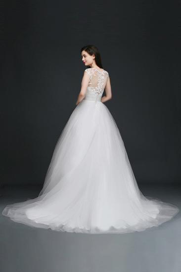 AMIRA | Ball Gown V-Neck Tulle Elegant Wedding Dresses with Buttons_4