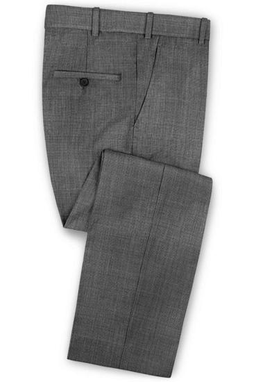 Dark Grey Notched Lapel Mens Tuxedo | Business Formal Fashion Mens Suit_3