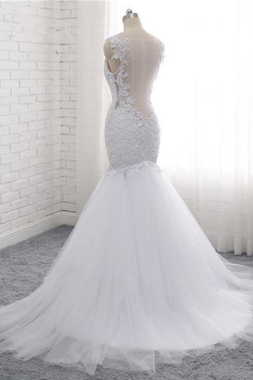 Bradyonlinewholesale Mordern Straps V-Neck Tulle Lace Wedding Dress Sleeveless Appliques Beadings Bridal Gowns Online_4