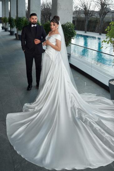 Designer Wedding Dresses Mermaid Style with Lace Satin Bridal Gowns_8