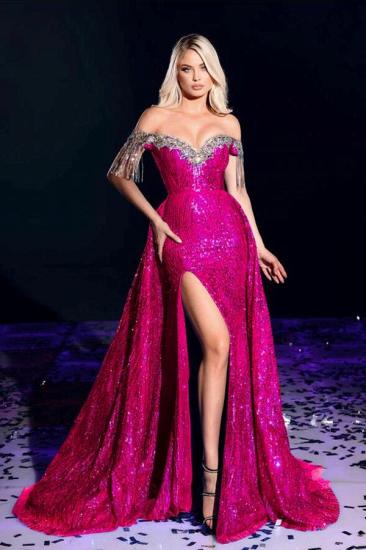 Sexy Sparkly Burgundy Long Prom Dresses Royal Blue Evening Gowns_4