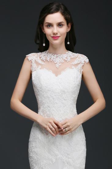 AMYA | Mermaid Jewel Elegant Wedding Dress With Lace_6