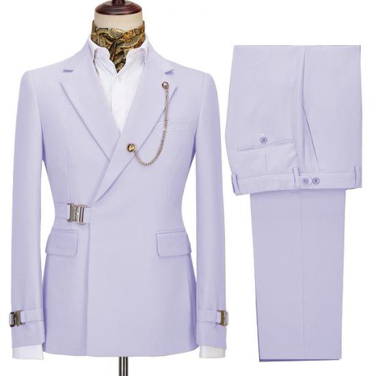 Julian's latest lavender notched lapels men's business suit_2